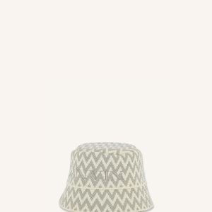 LANVIN BUCKET HAT IN KNIT WITH CURB MOTIF