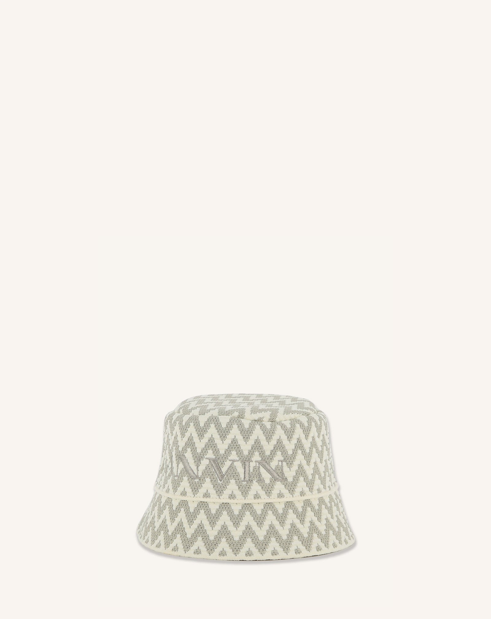 LANVIN BUCKET HAT IN KNIT WITH CURB MOTIF