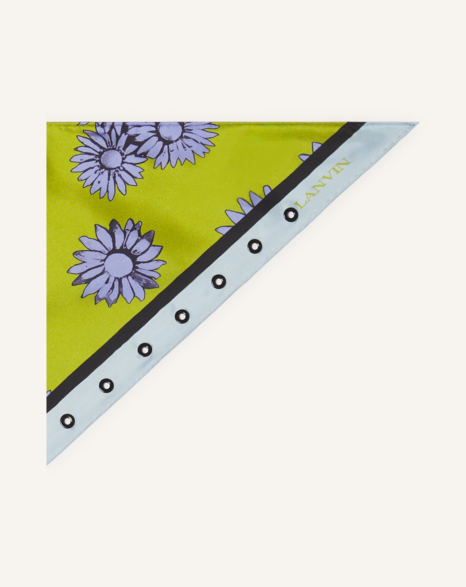 TRIANGLE SILK SCARF WITH MARGUERITE MOTIFS - Image 3