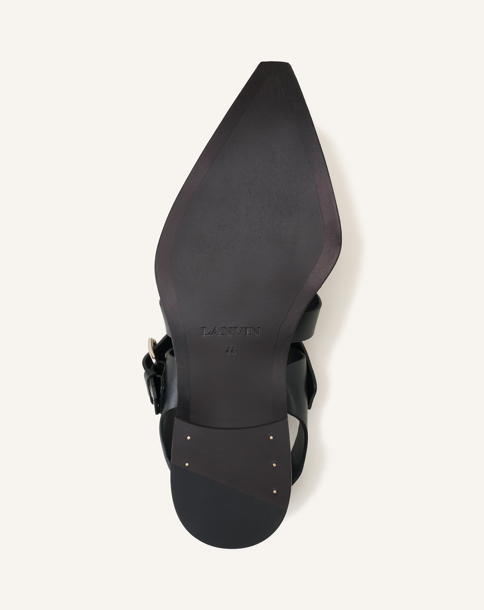 POINTED-TOE LEATHER SANDALS - Image 6