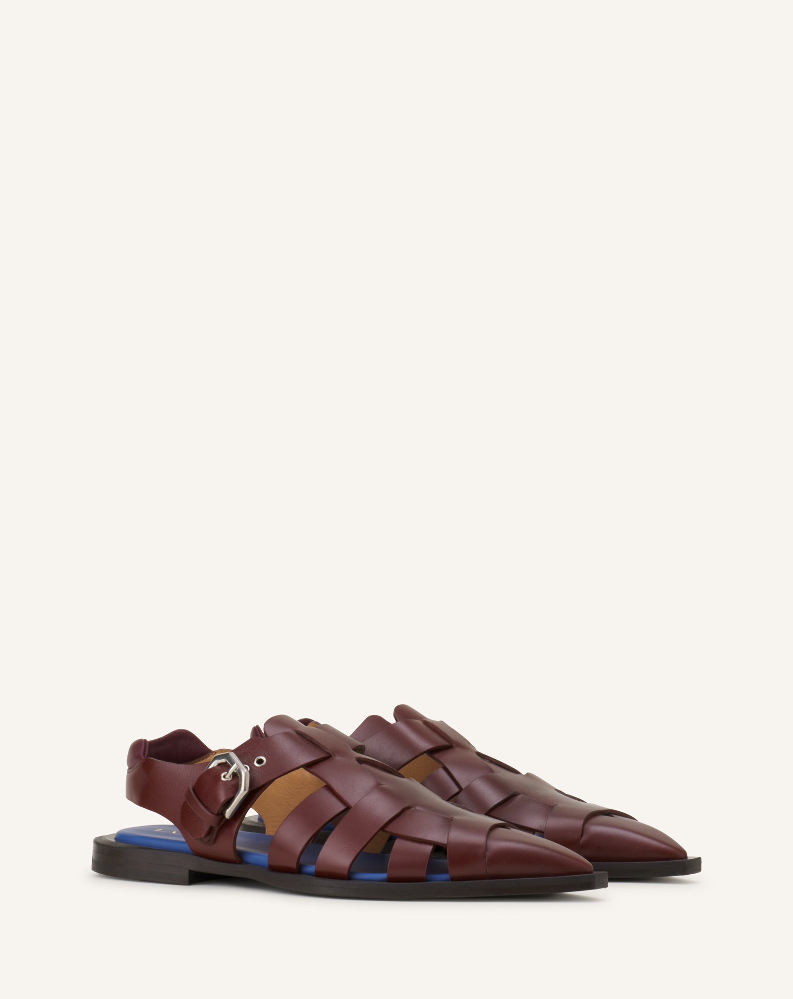 POINTED-TOE LEATHER SANDALS - Image 2