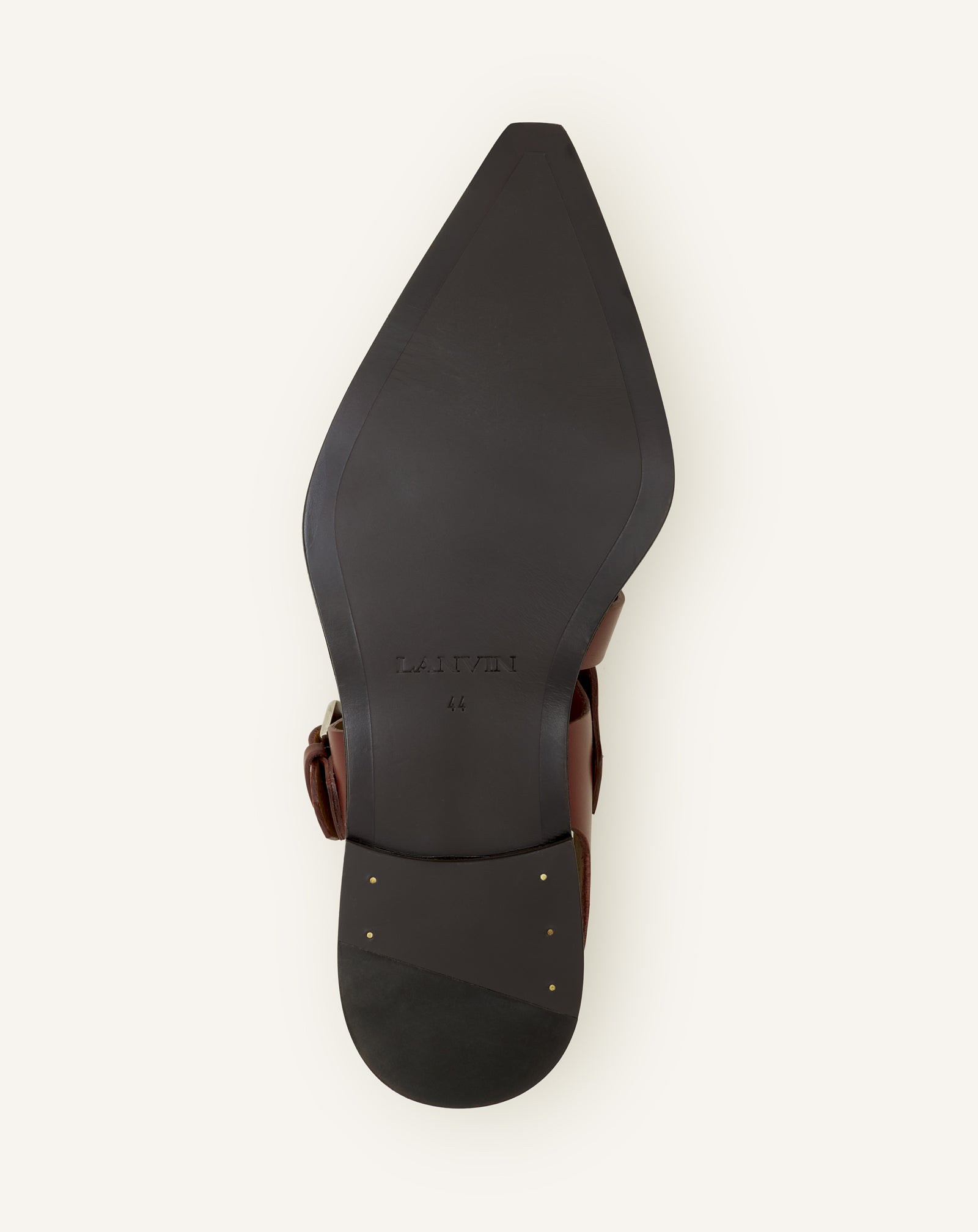 POINTED-TOE LEATHER SANDALS - Image 6