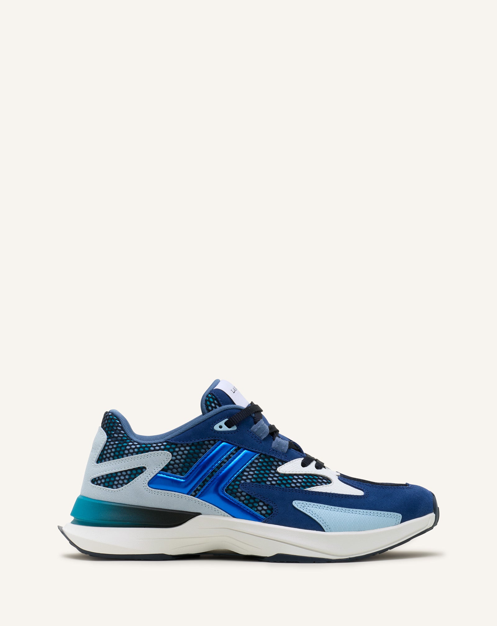 JLA SNEAKERS IN MESH AND METALLIC LEATHER