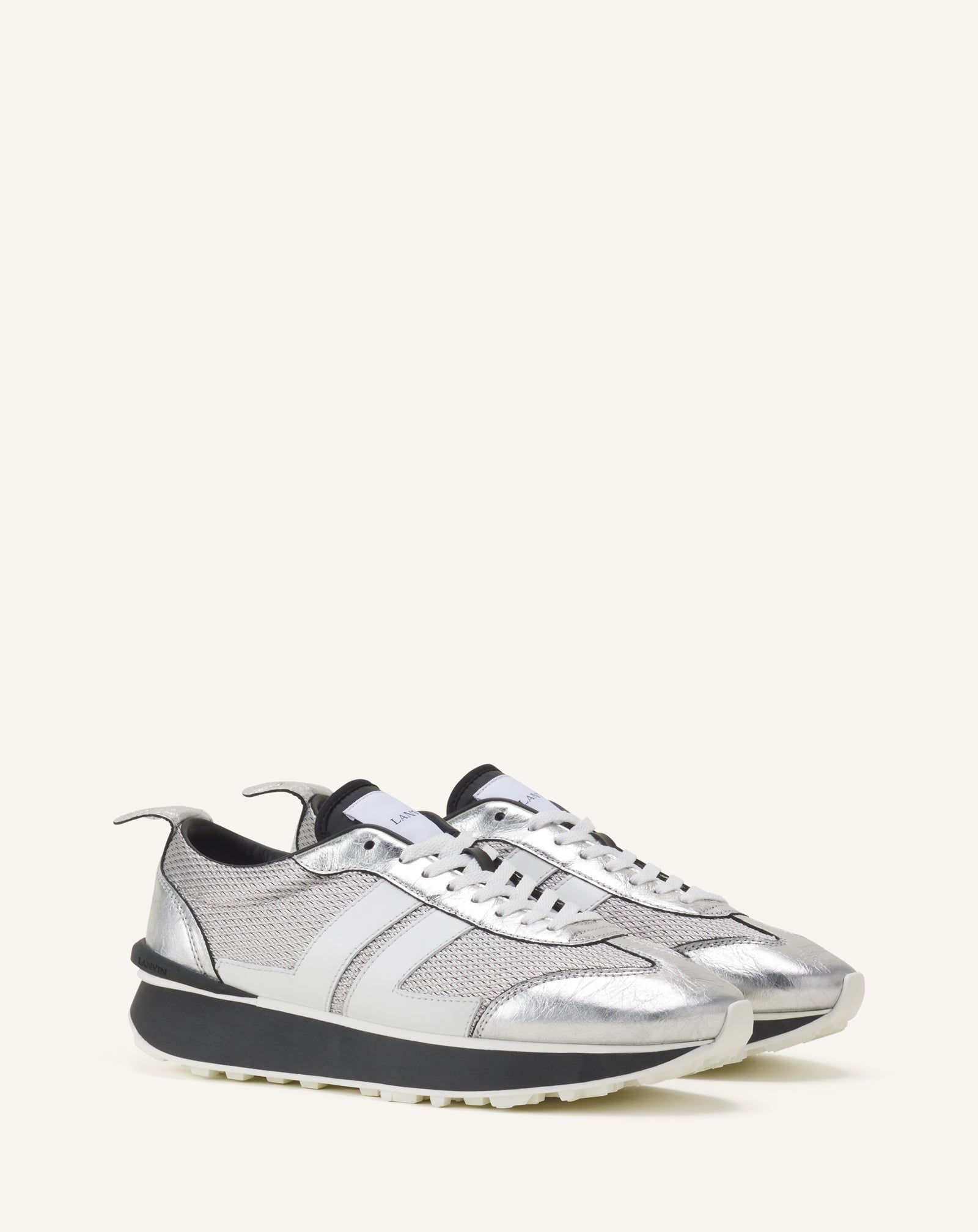 BUMPR SNEAKERS IN CRINKLED METALLIC LEATHER - Image 2