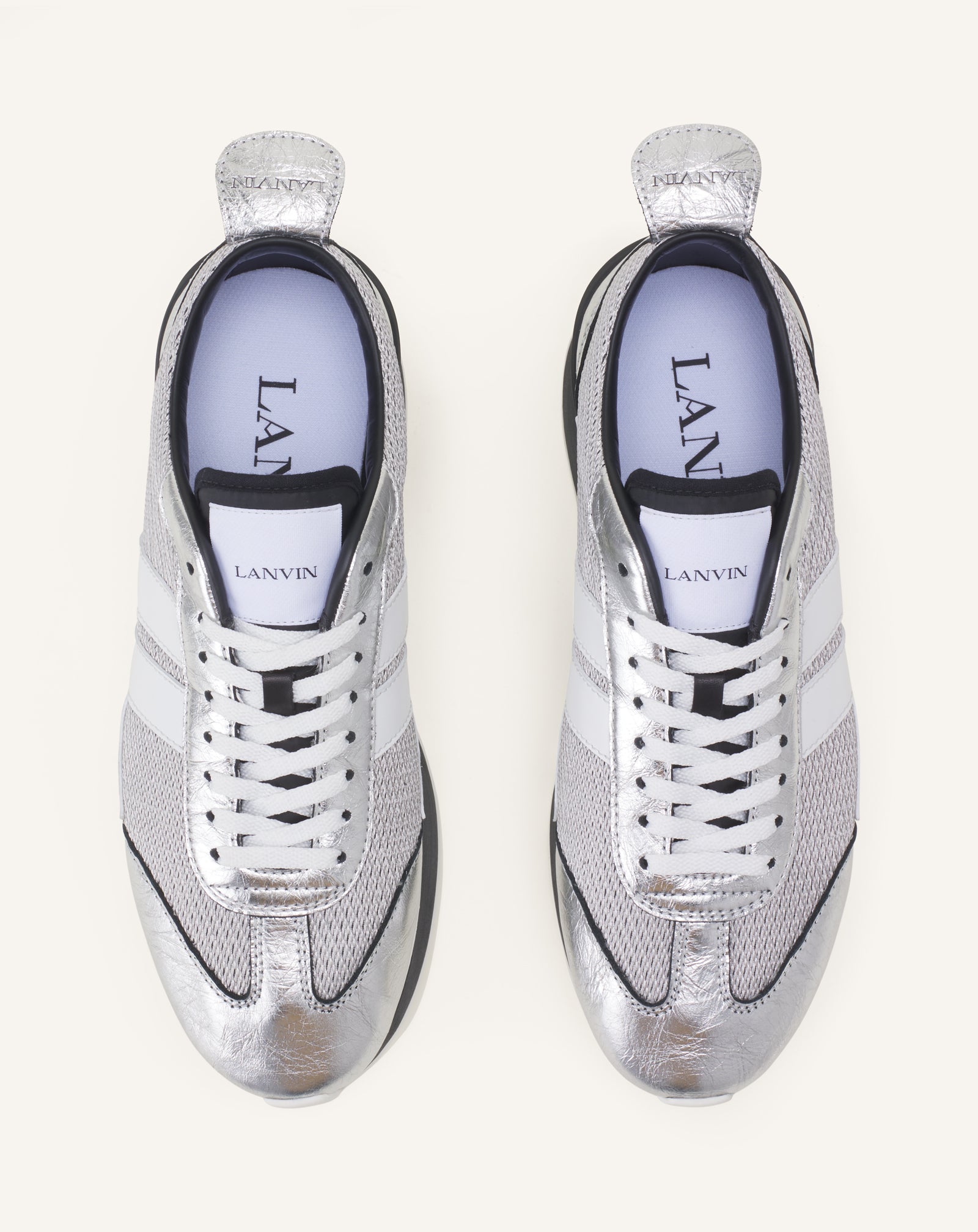 BUMPR SNEAKERS IN CRINKLED METALLIC LEATHER - Image 4