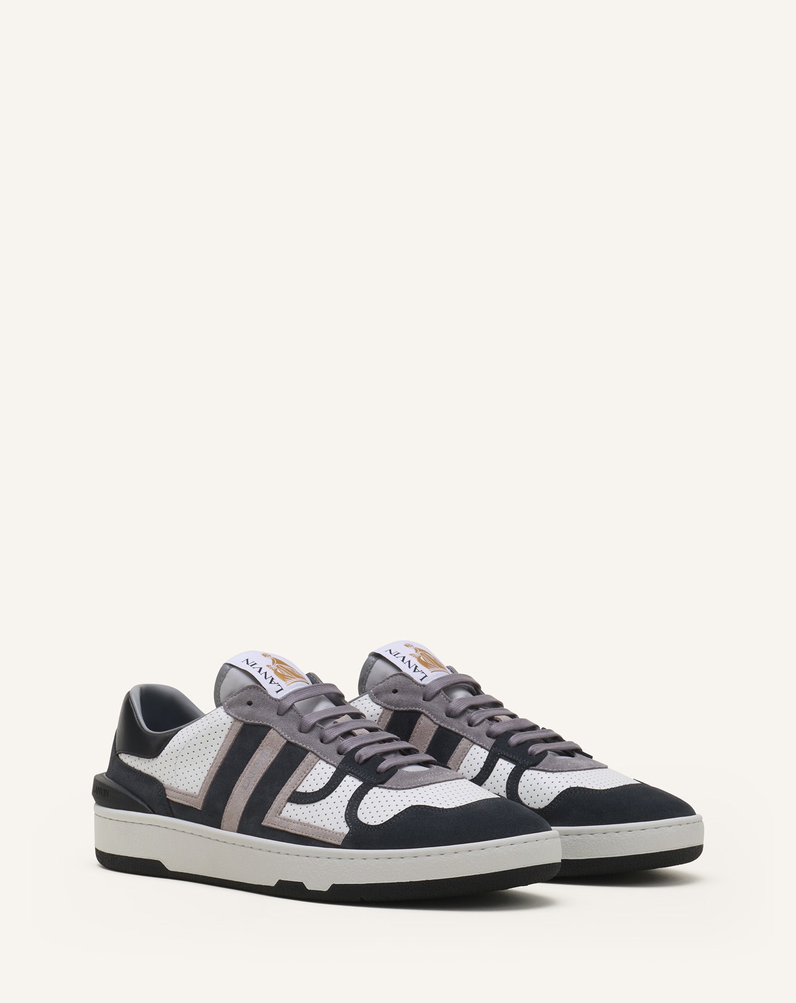 CLAY SNEAKERS IN PERFORATED LEATHER AND SUEDE - Image 2
