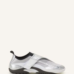 LNV1 SNEAKERS IN CRINKLED METALLIC LEATHER