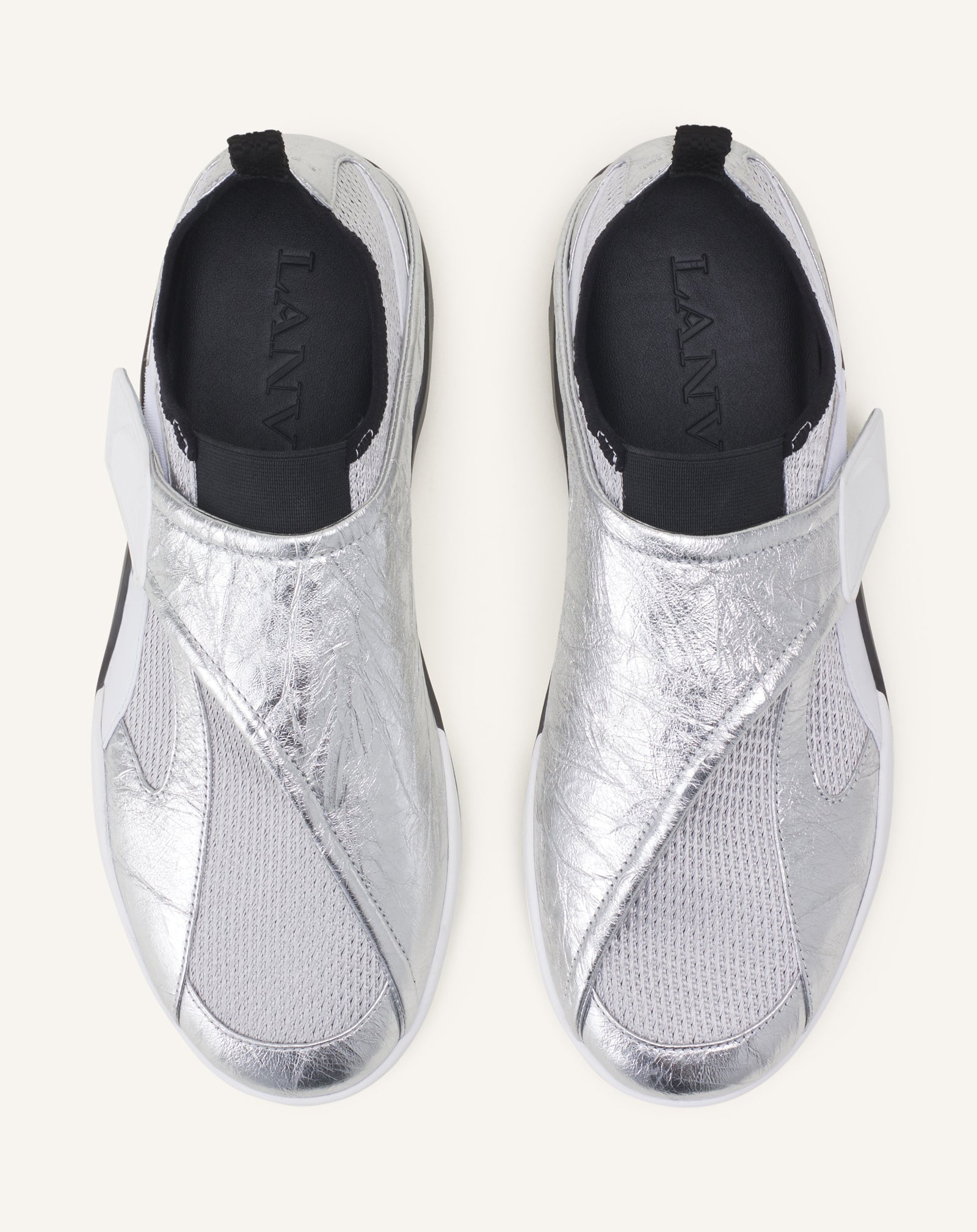 LNV1 SNEAKERS IN CRINKLED METALLIC LEATHER - Image 4