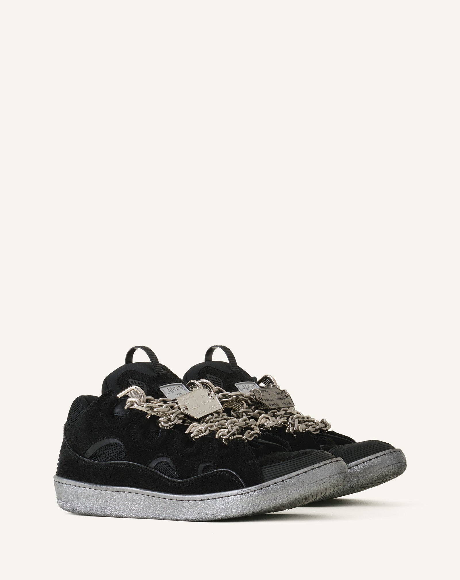CURB SNEAKERS ID CHAIN IN SUEDE - Image 2