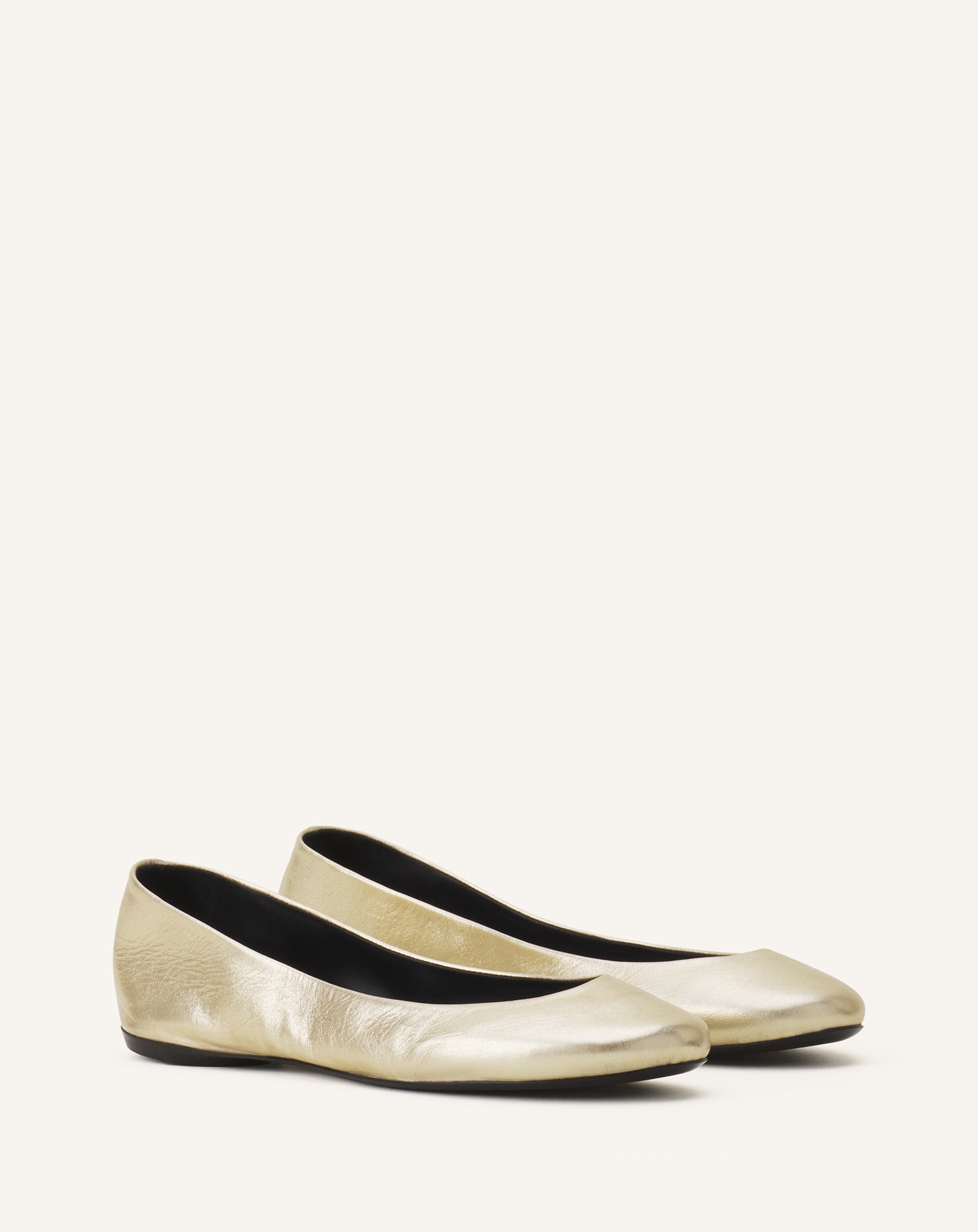 THE BALLERINA FLAT IN METALLIC LEATHER - Image 2