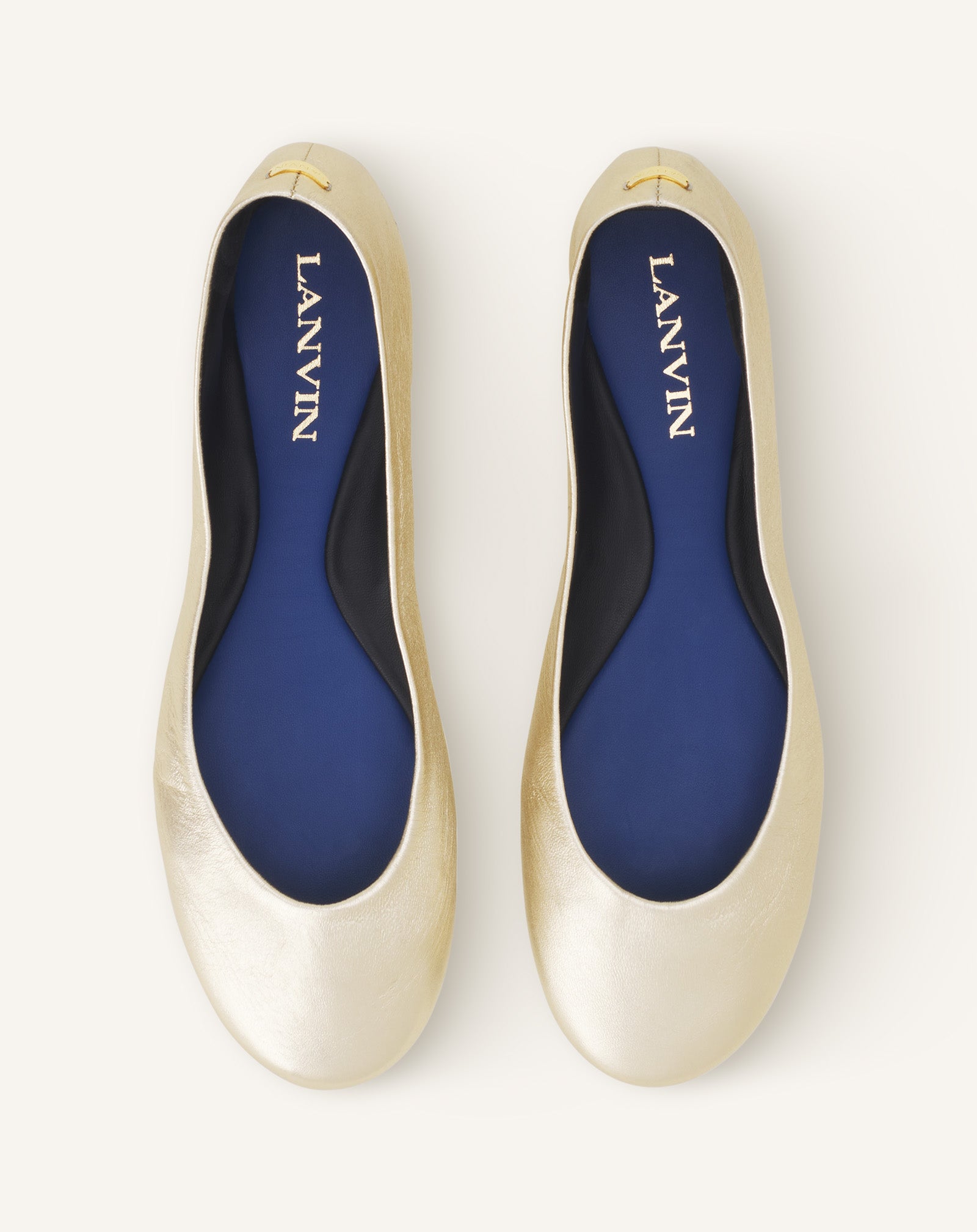 THE BALLERINA FLAT IN METALLIC LEATHER - Image 4