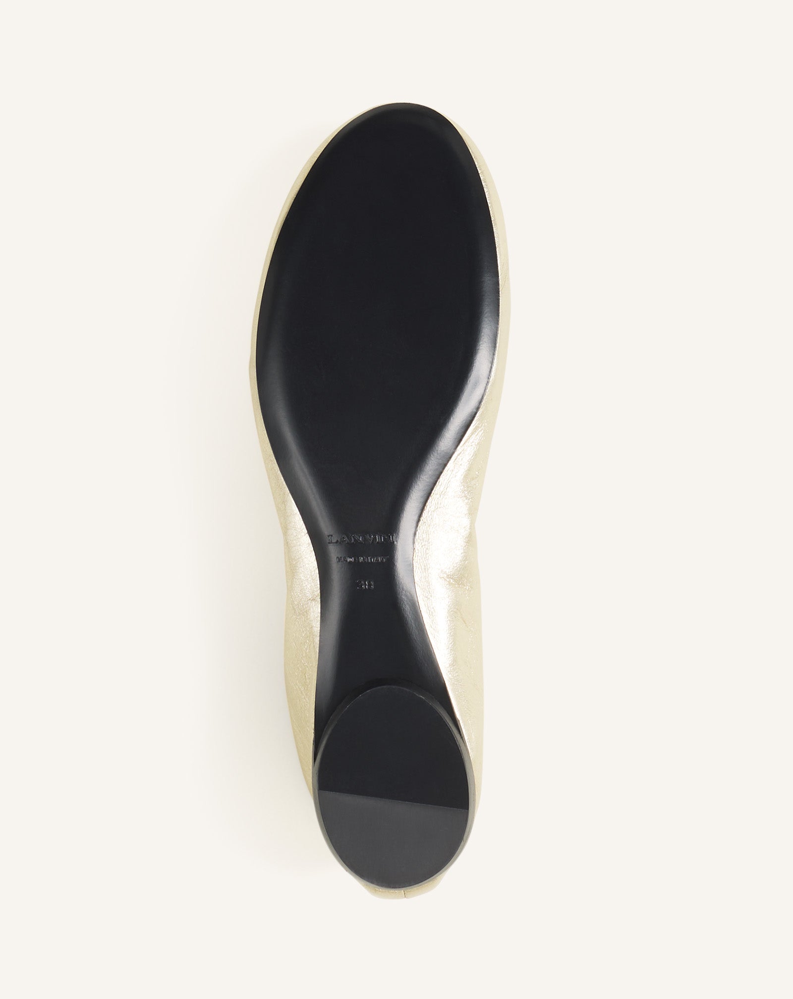 THE BALLERINA FLAT IN METALLIC LEATHER - Image 5