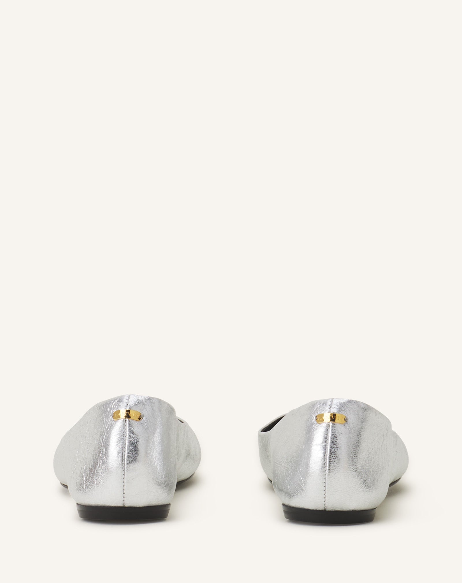 THE BALLERINA FLAT IN METALLIC LEATHER - Image 3