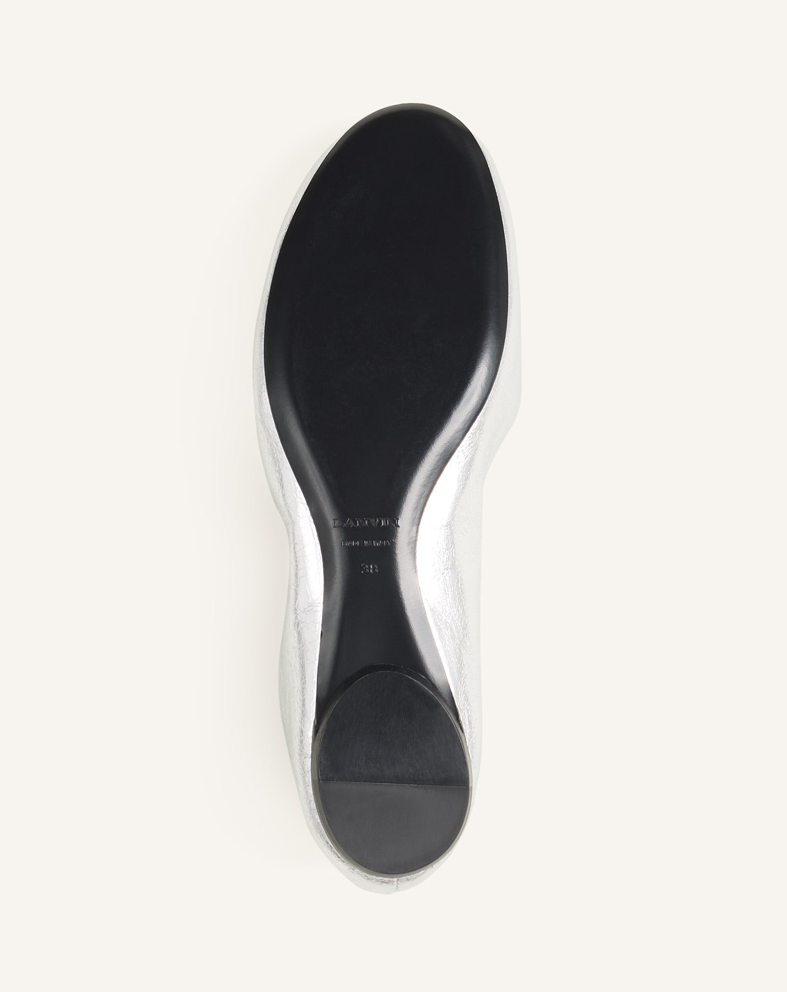 THE BALLERINA FLAT IN METALLIC LEATHER - Image 5