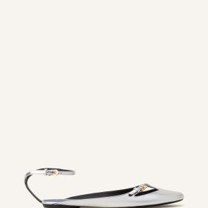 MARY-JANE BALLERINA IN METALLIC LEATHER
