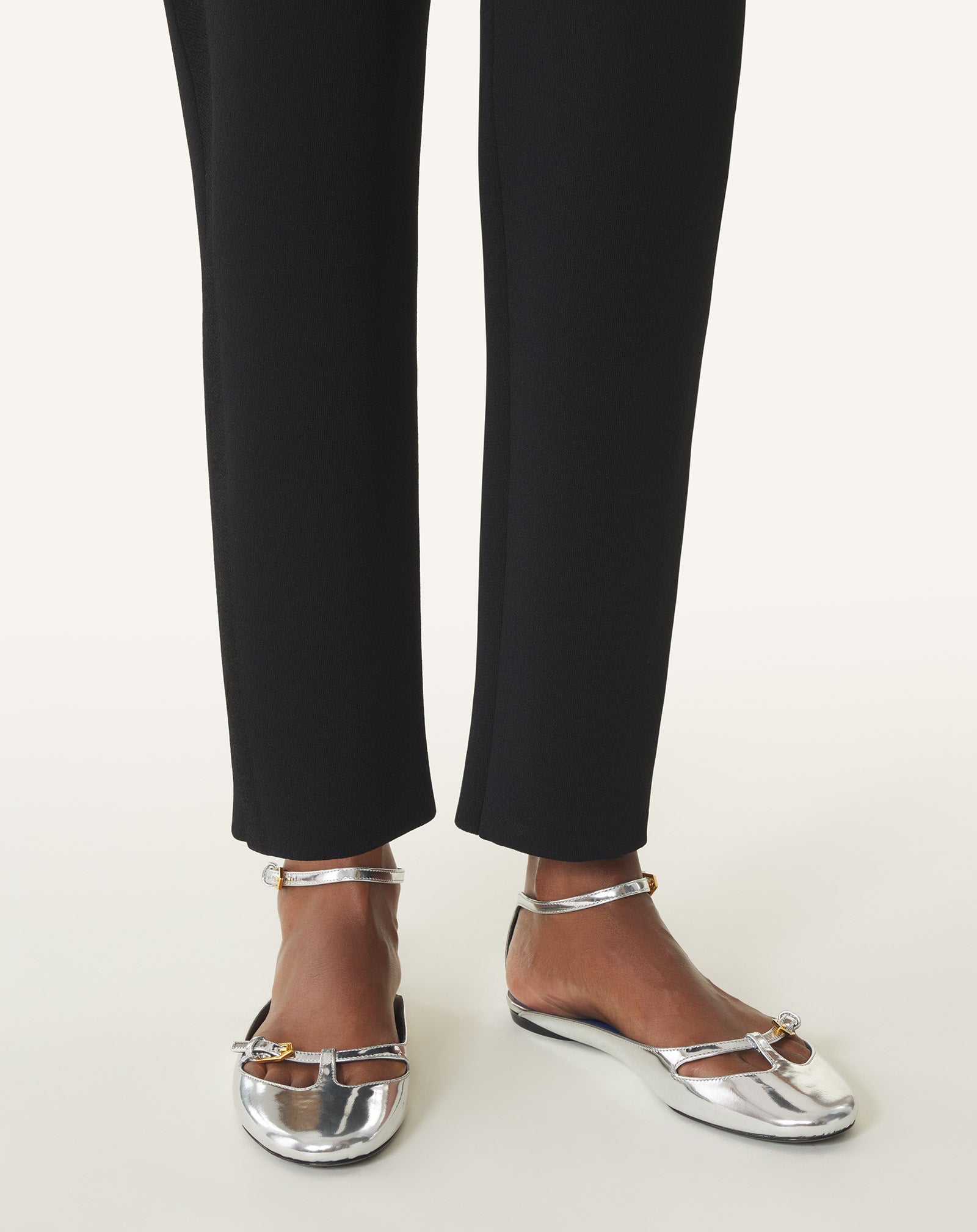 MARY-JANE BALLERINA IN METALLIC LEATHER - Image 7
