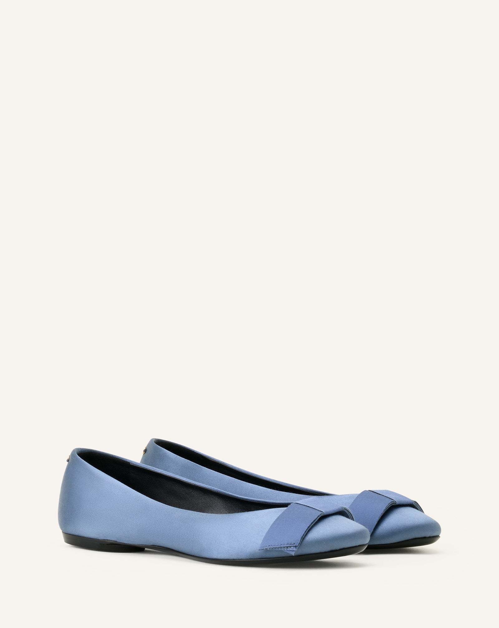 THE BOW BALLERINA FLAT IN SATIN - Image 2