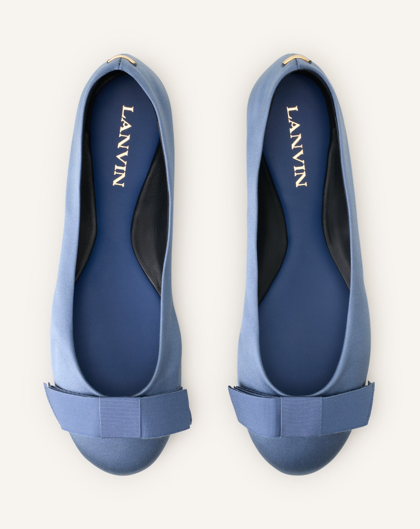 THE BOW BALLERINA FLAT IN SATIN - Image 4