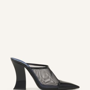 NOCTURNE MULE IN MESH AND PATENT LEATHER