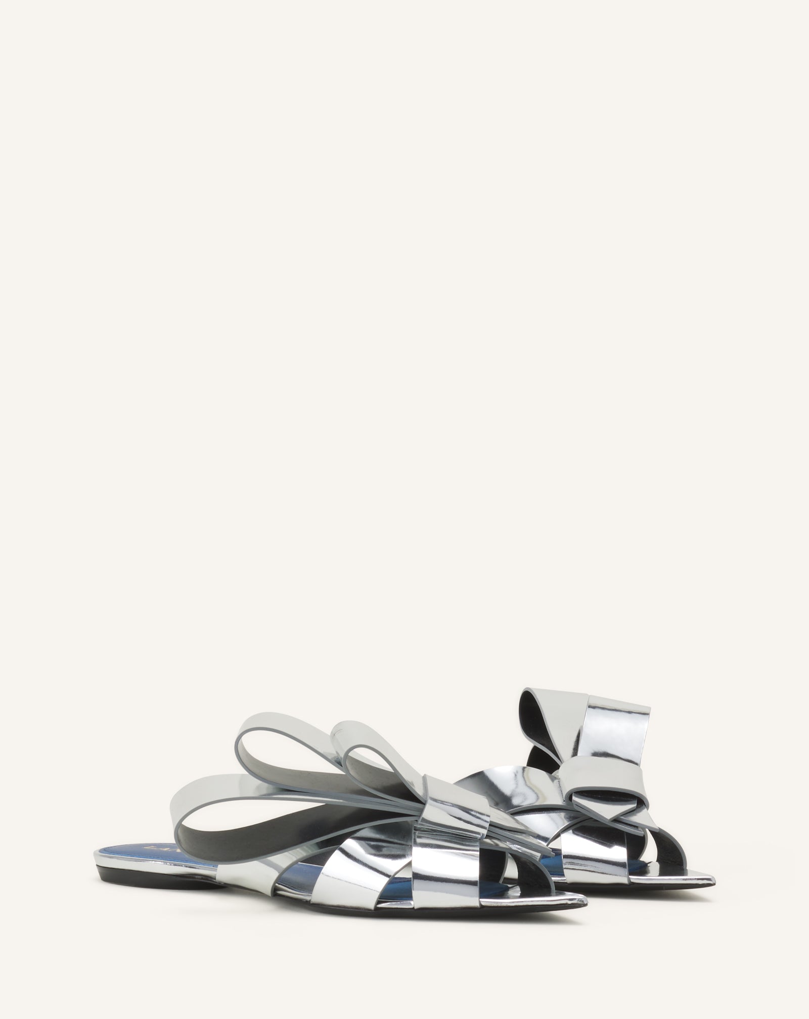 CADEAU FLAT MULE IN METALLIC LEATHER - Image 2