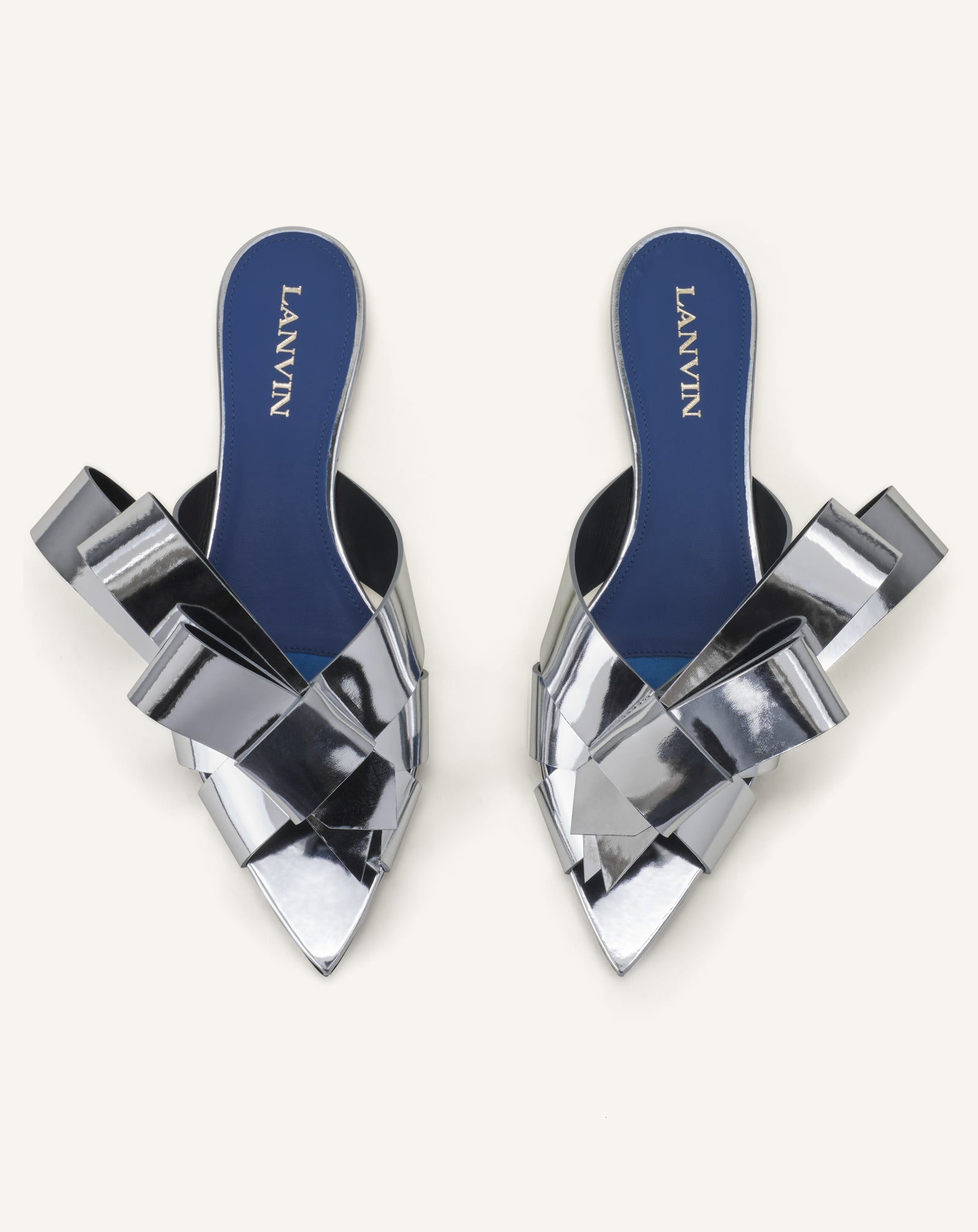 CADEAU FLAT MULE IN METALLIC LEATHER - Image 4