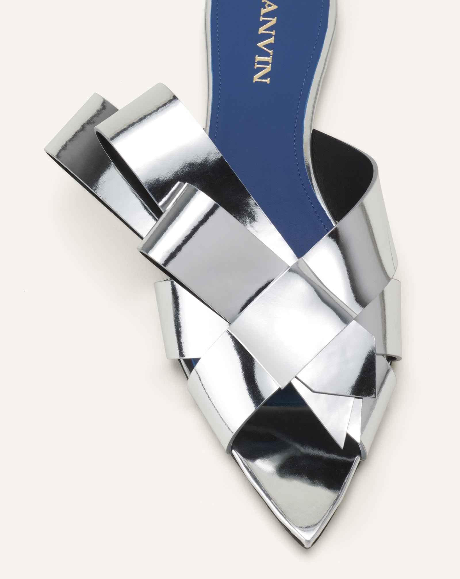 CADEAU FLAT MULE IN METALLIC LEATHER - Image 5