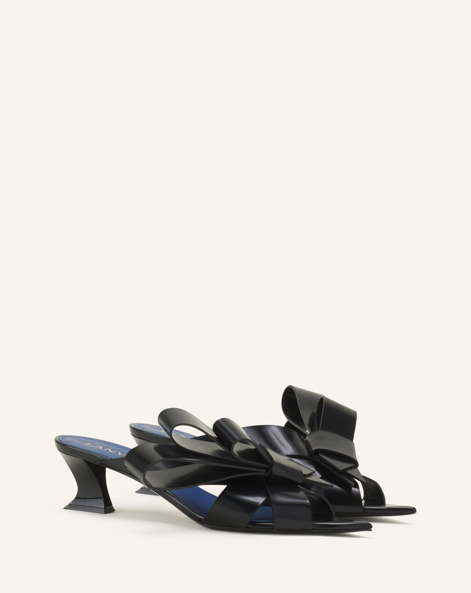 CADEAU LEATHER MULE WITH HEEL - Image 2