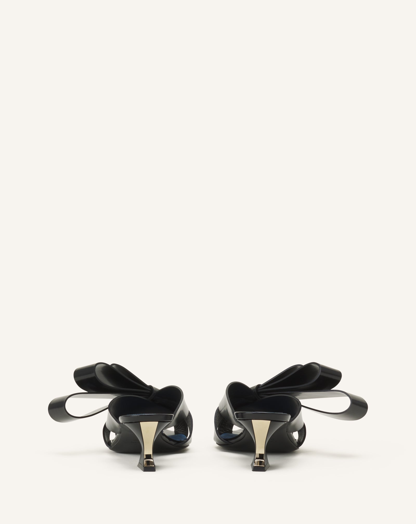 CADEAU LEATHER MULE WITH HEEL - Image 3