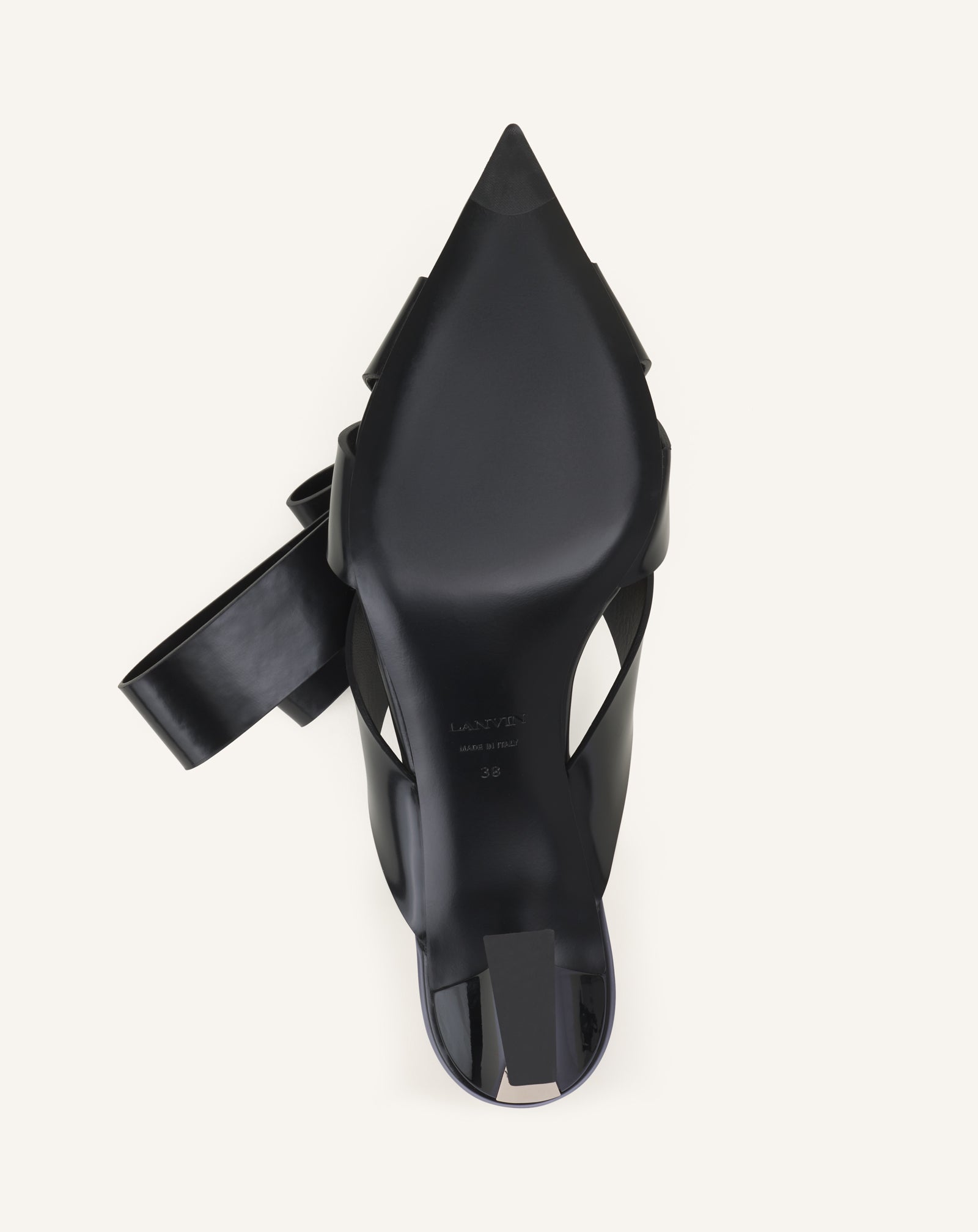 CADEAU LEATHER MULE WITH HEEL - Image 6