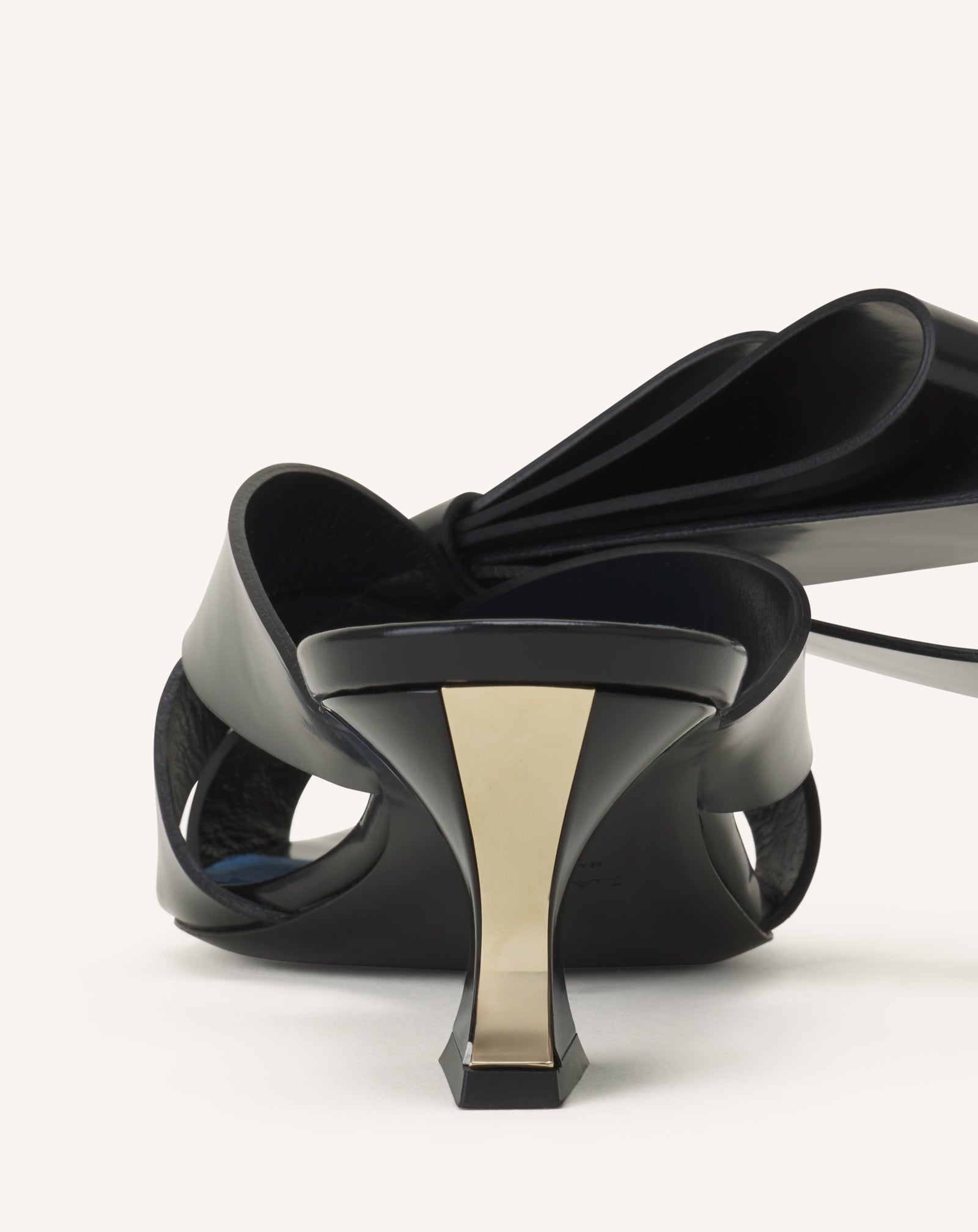 CADEAU LEATHER MULE WITH HEEL - Image 7
