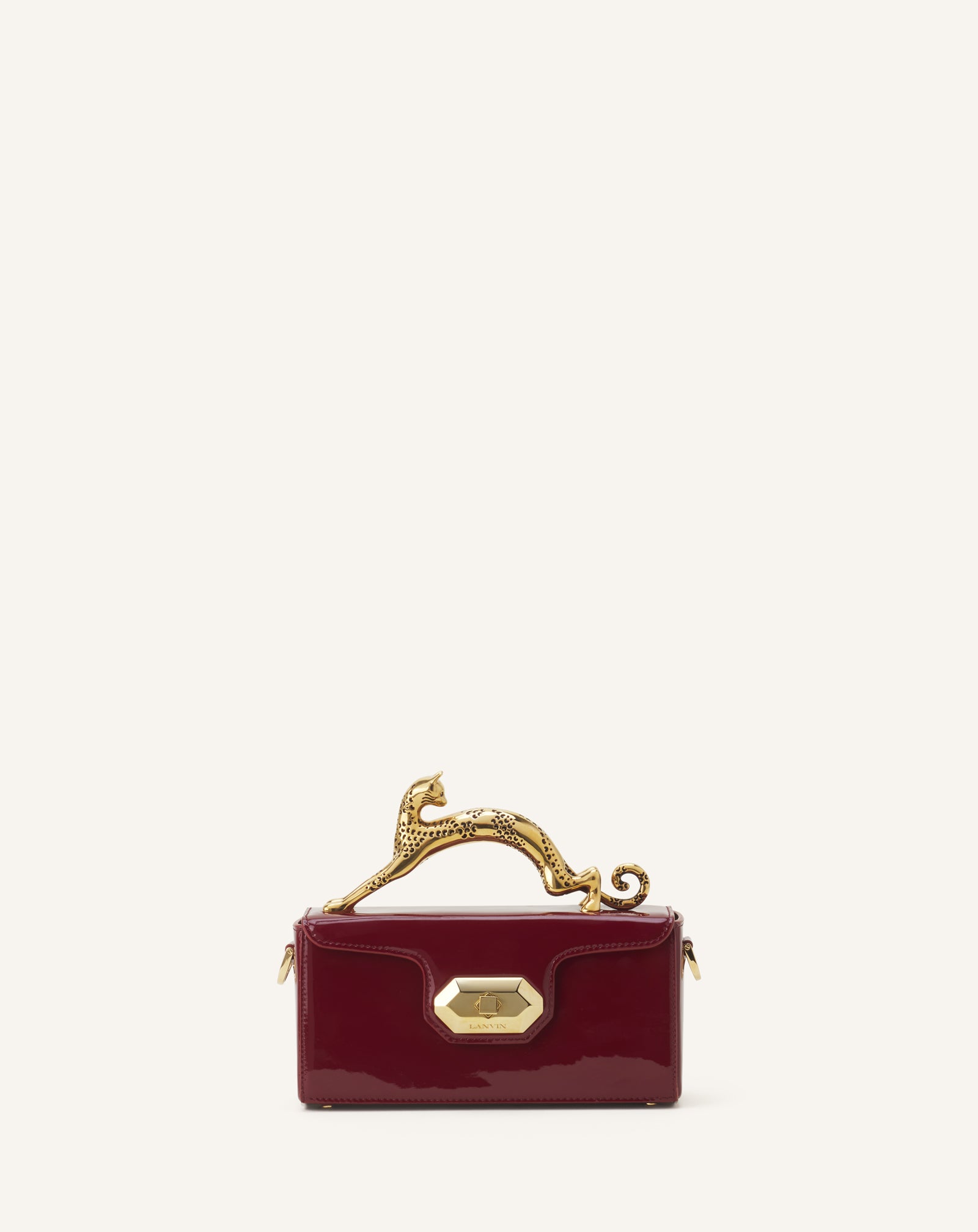 PENCIL CAT NANO BAG IN PATENT LEATHER