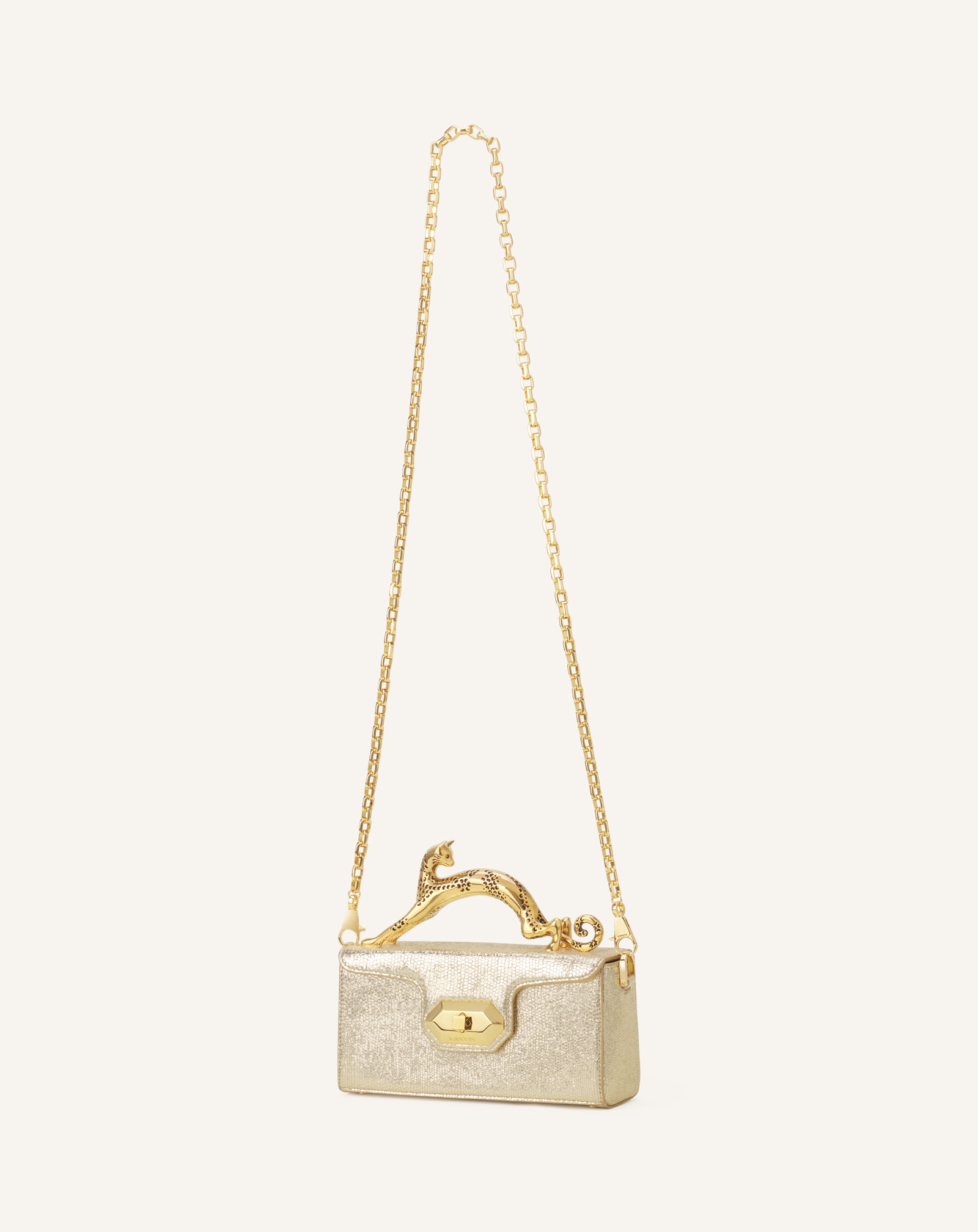 PENCIL CAT NANO BAG IN CRACKLED METALLIC LEATHER - Image 3