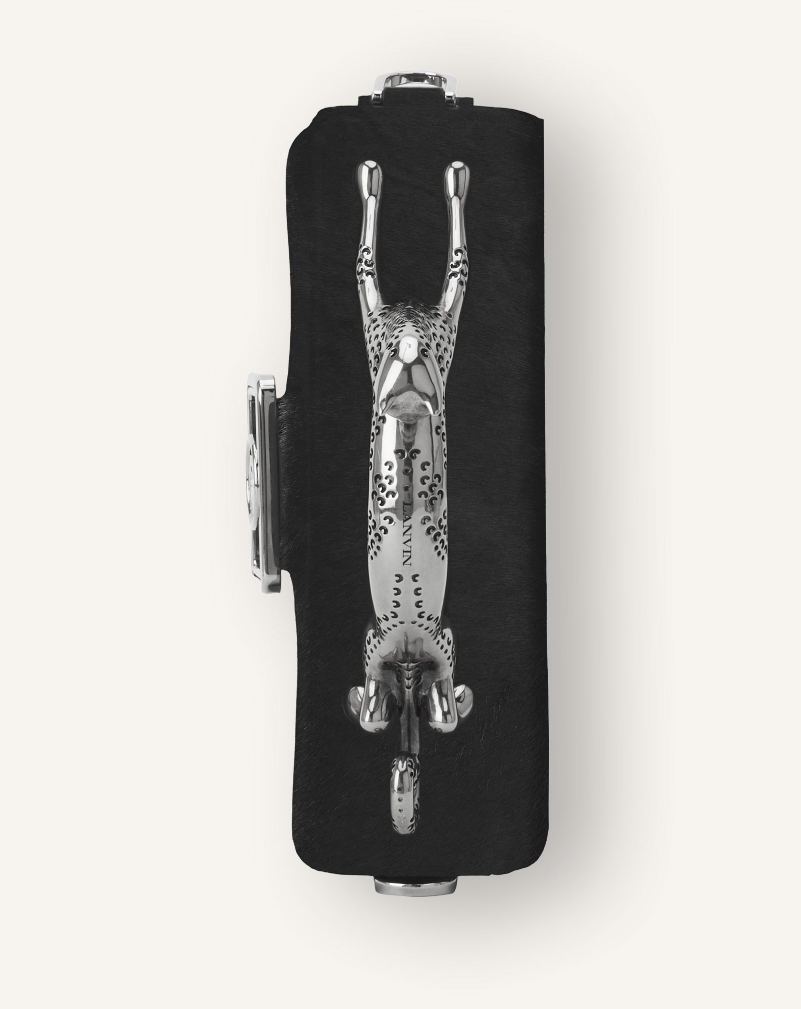 PENCIL CAT NANO BAG IN PONY EFFECT AND RHINESTONES - Image 7