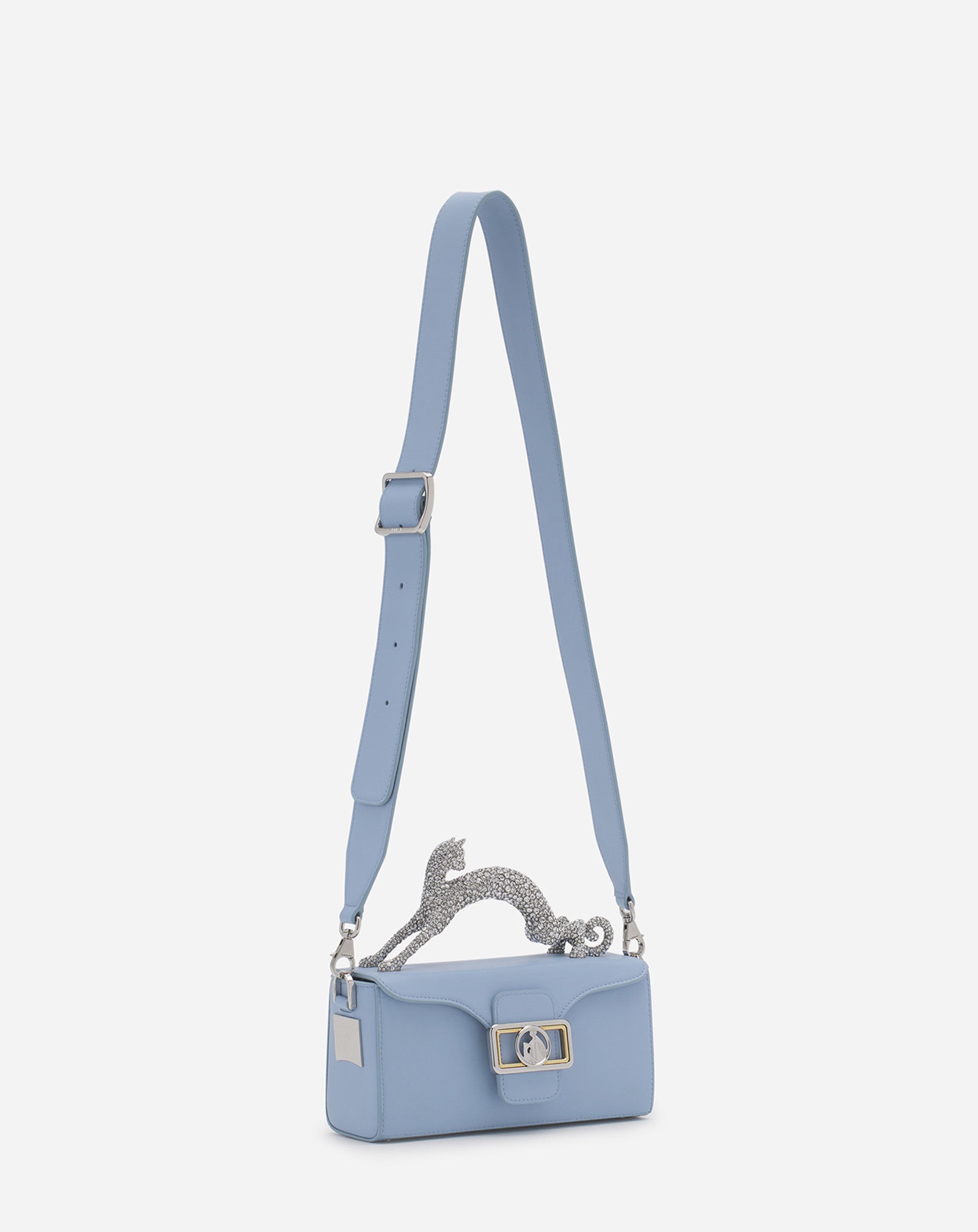 PENCIL CAT NANO BAG IN LEATHER AND RHINESTONES - Image 3
