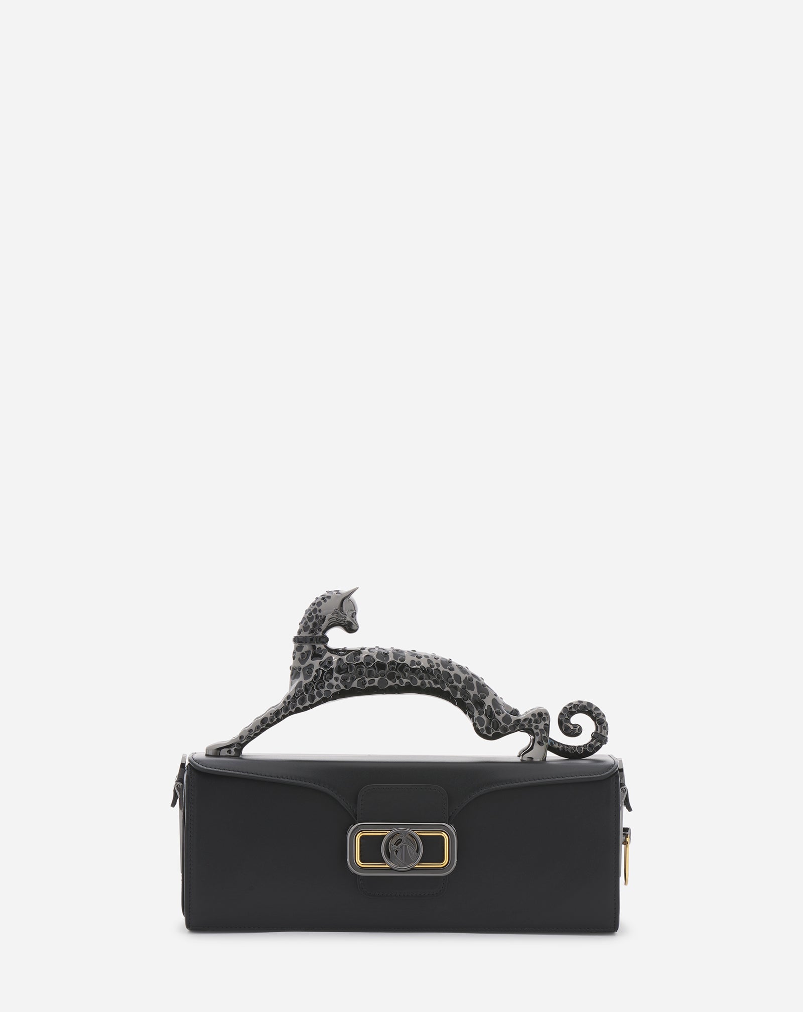 PENCIL CAT BAG IN LEATHER