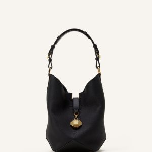 CATCH BY LANVIN BUCKET BAG IN GRAINED LEATHER