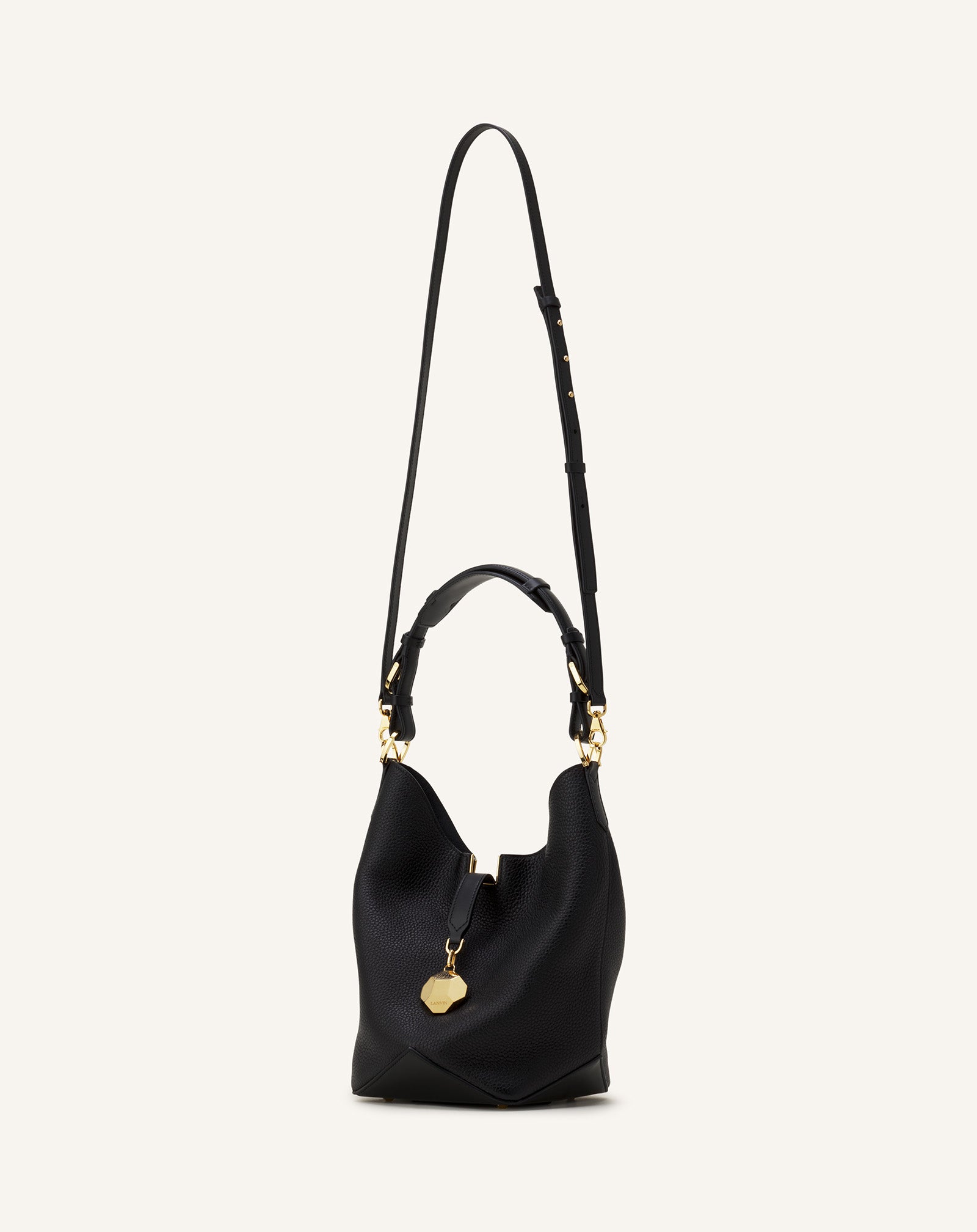 CATCH BY LANVIN BUCKET BAG IN GRAINED LEATHER - Image 3
