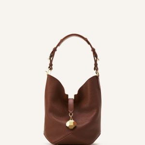 CATCH BY LANVIN BUCKET BAG IN GRAINED LEATHER