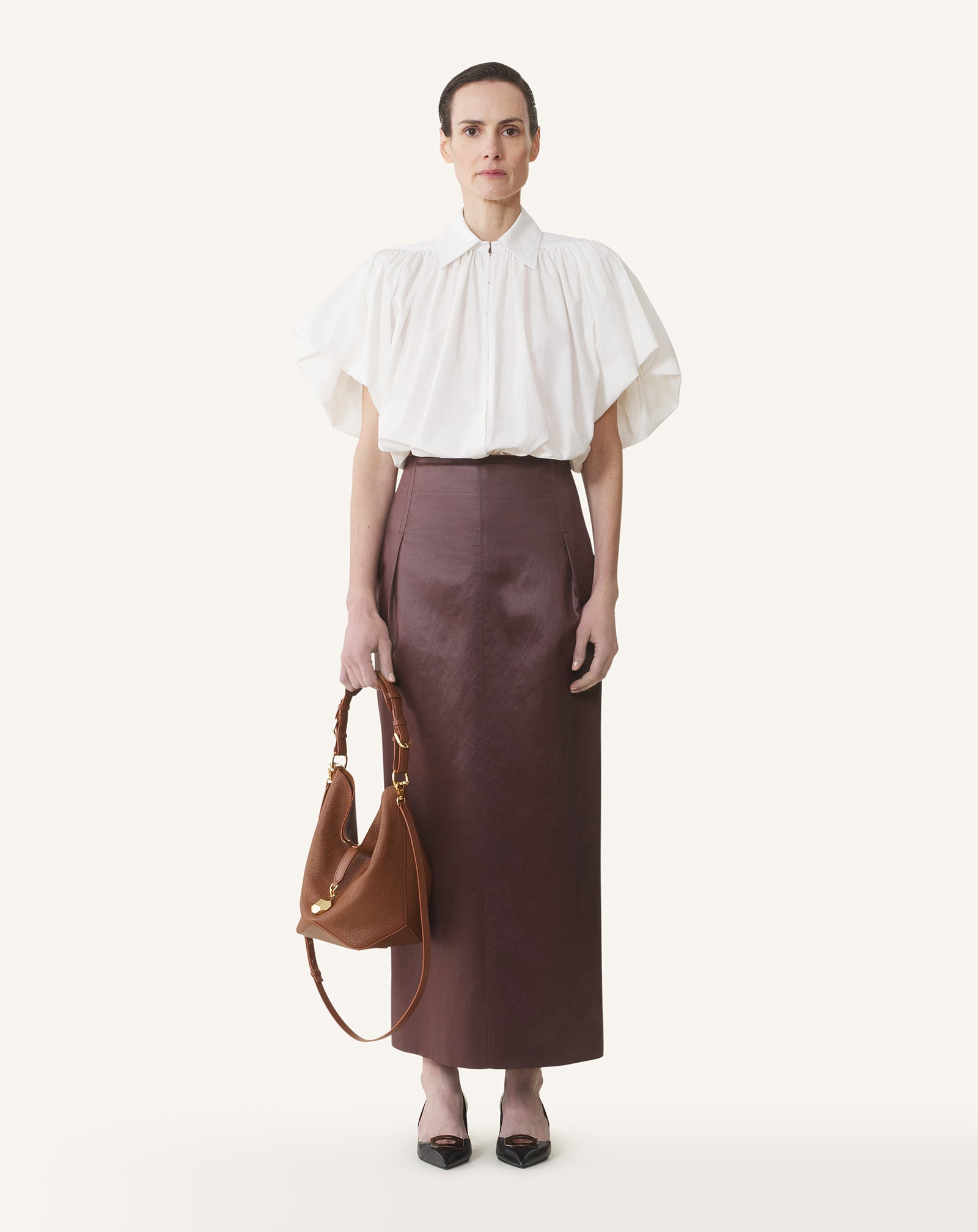 CATCH BY LANVIN BUCKET BAG IN GRAINED LEATHER - Image 2