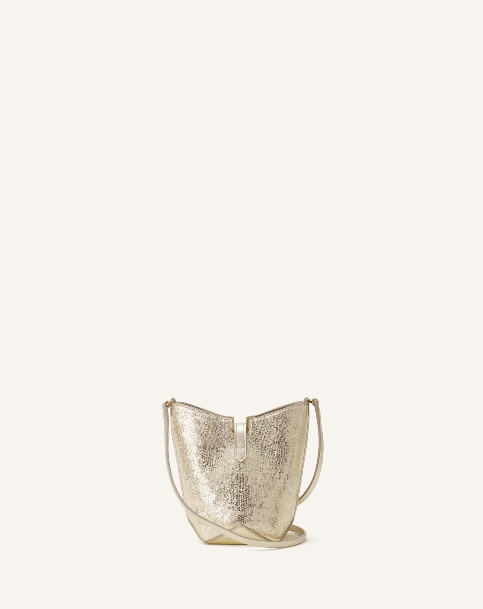 CATCH BY LANVIN NANO BUCKET BAG IN METALLIC LEATHER - Image 4
