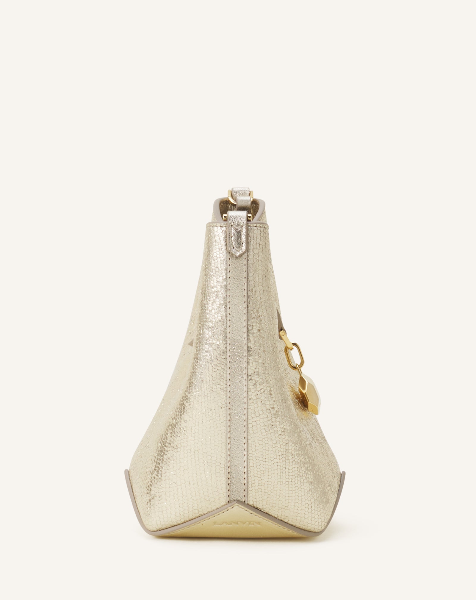 CATCH BY LANVIN NANO BUCKET BAG IN METALLIC LEATHER - Image 7
