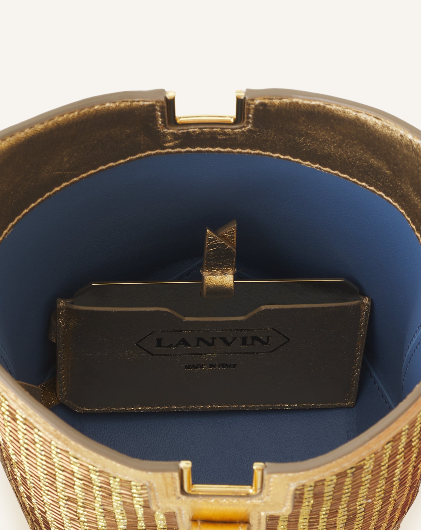 CATCH BY LANVIN BUCKET BAG IN RAFFIA - Image 9
