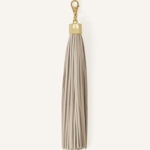 LEATHER POMPOM BAG CHARM