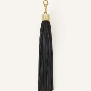 LEATHER POMPOM BAG CHARM
