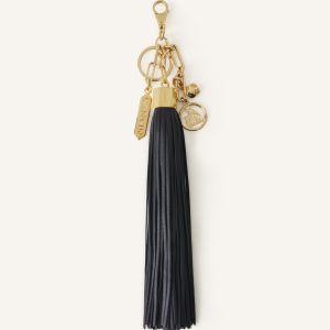LARGE LEATHER POMPOM BAG CHARM