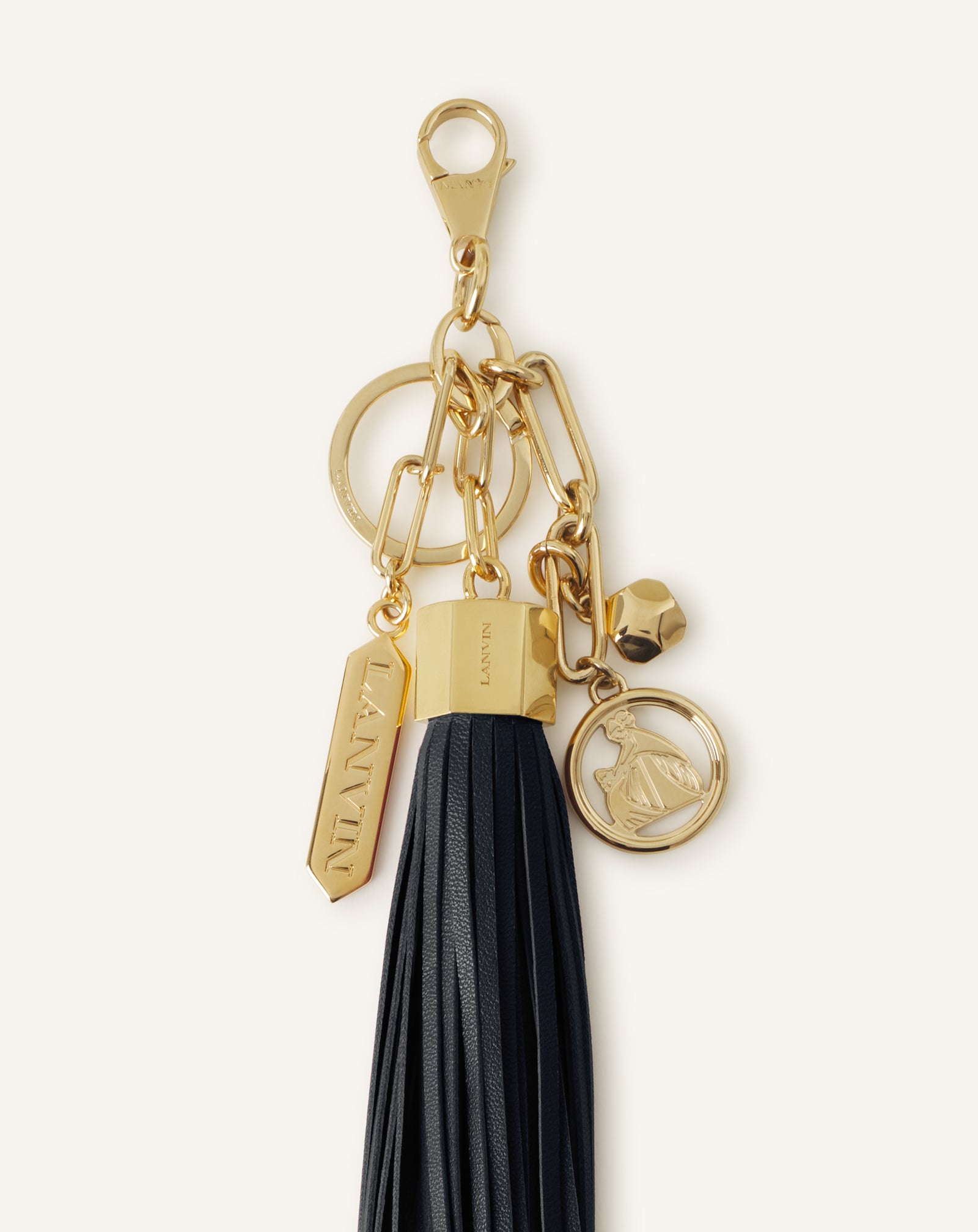 LARGE LEATHER POMPOM BAG CHARM - Image 3