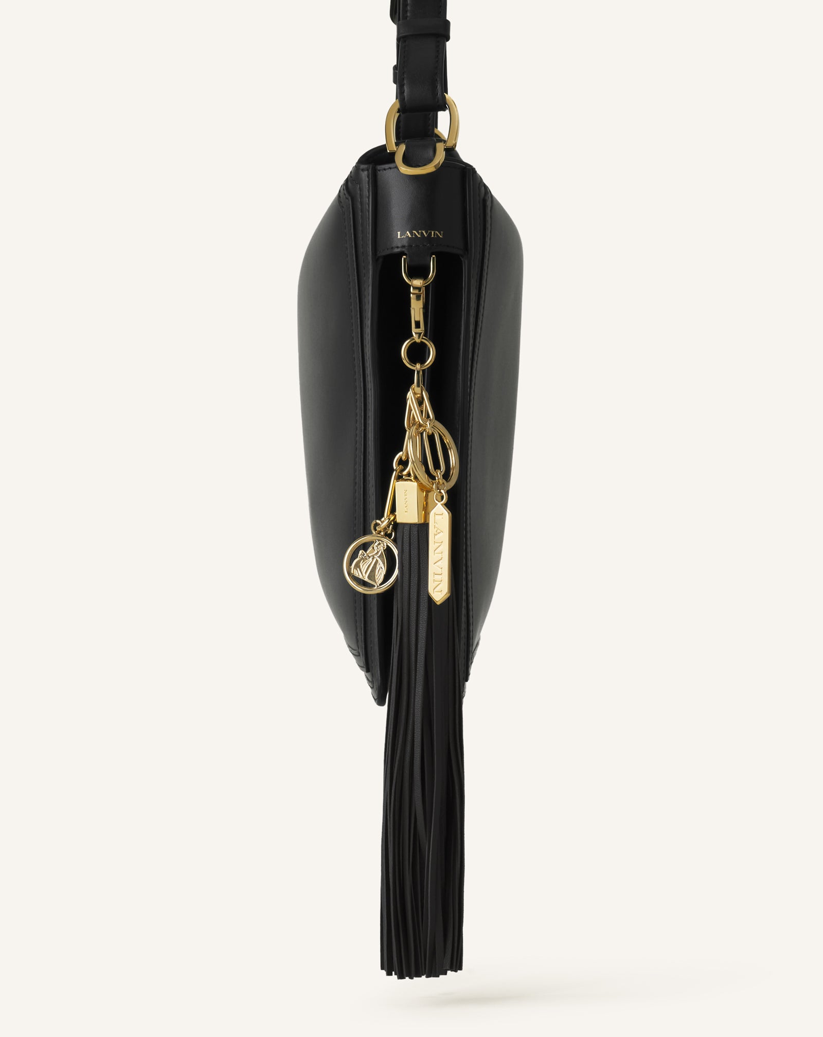 LARGE LEATHER POMPOM BAG CHARM - Image 2
