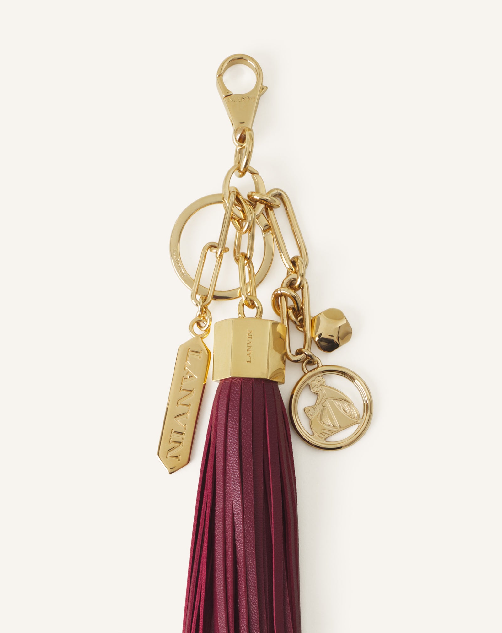 LARGE LEATHER POMPOM BAG CHARM - Image 3