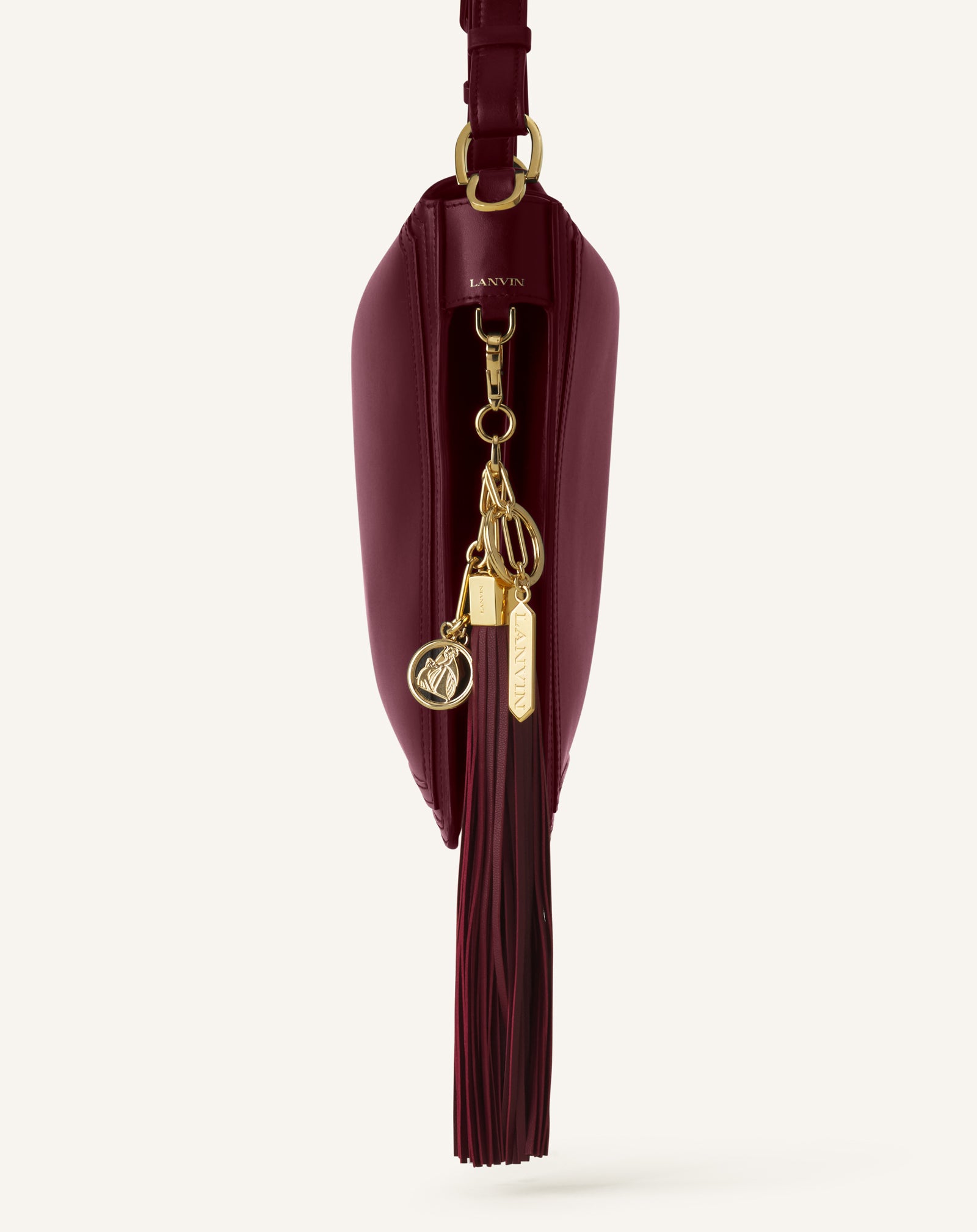 LARGE LEATHER POMPOM BAG CHARM - Image 2