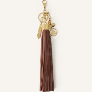 LARGE LEATHER POMPOM BAG CHARM
